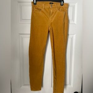 J Crew size 26 Yellow High Rise Skinny Corduroy